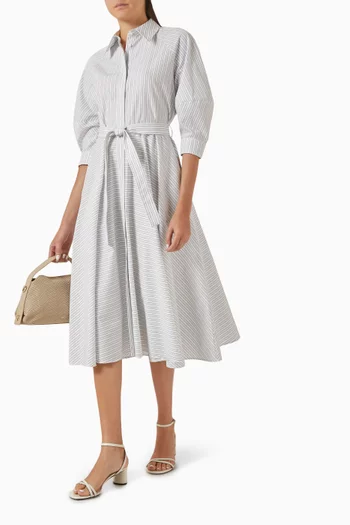 Debeca Shirt Dress in Striped Cotton