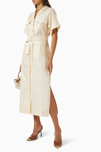 Safari Midi Dress in Linen