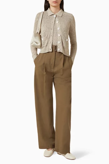 Pleated Barrel-leg Pants