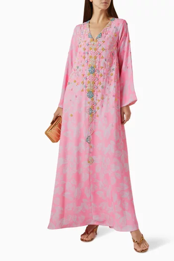 V-neck Beadwork Dress