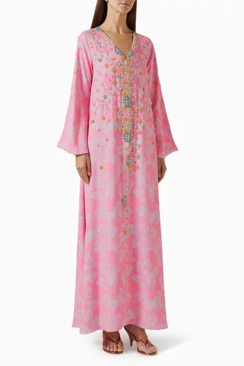 V-neck Beadwork Dress