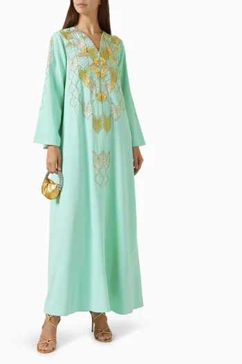 3D-petal Dress in Crepe