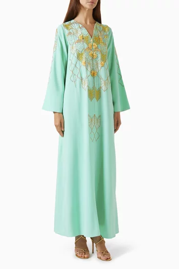 3D-petal Dress in Crepe