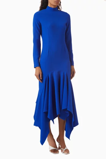 Faye Ruffled Midi Dress