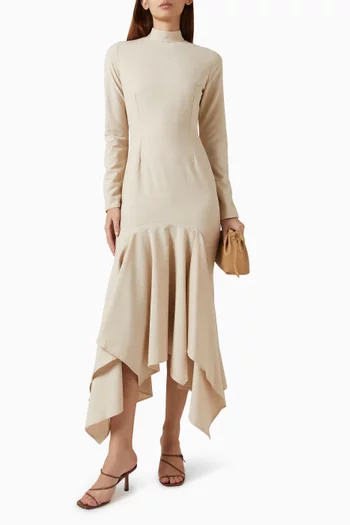 Faye Ruffled Midi Dress