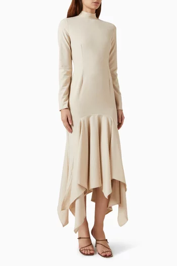 Faye Ruffled Midi Dress