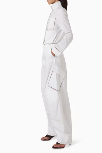 Cargo Pants in Ladder Stitch Poplin