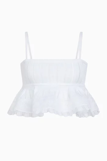 Peplum Crop Top in Crinoline