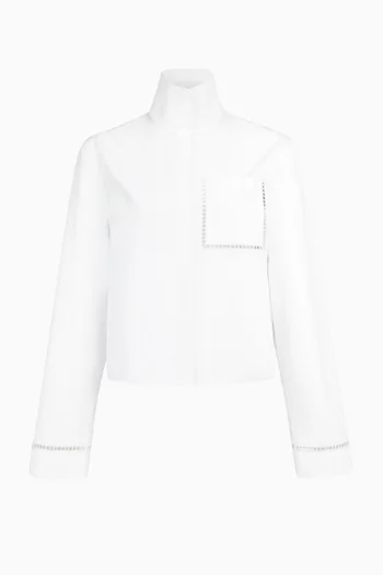 Ladder Stitch Shirt in Cotton Poplin