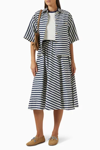 Striped Midi Skirt