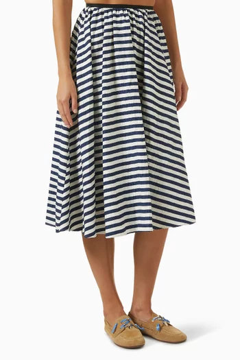 Striped Midi Skirt