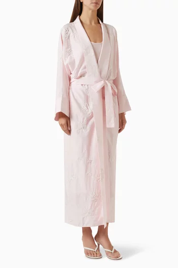 Peignoir Embroidered Maxi Dress