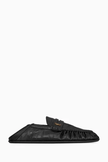 Le Loafer Foldable Penny Loafers in Eel Leather