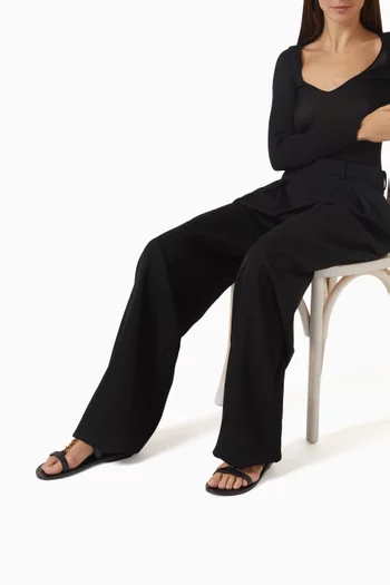 Cassandra Sandals in Smooth Leather