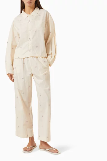 Boxy Long Pyjama Set in Organic-cotton