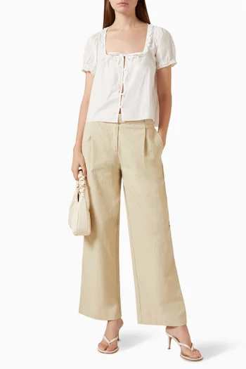 Flounced Top in Organic-cotton