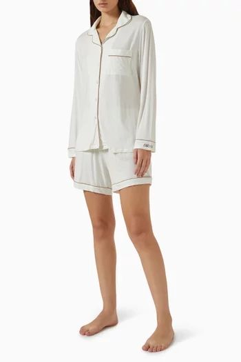 Stretch Short Pyjama Set in Modal-blend