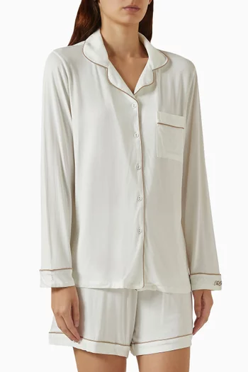Stretch Short Pyjama Set in Modal-blend