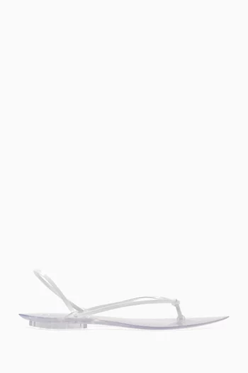 Invisible Thong Sandals in Patent Calfskin