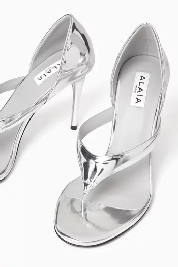 Infradito 90 Sandals in Mirror Calfskin