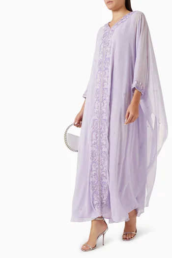 Embroidered Thoub in Chiffon