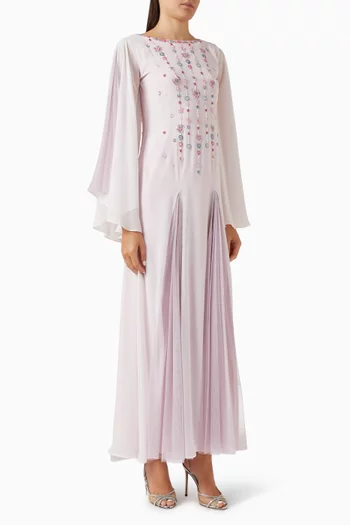 Embroidered Kaftan in Chiffon