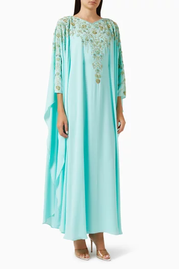 Embroidered Thoub in Crepe