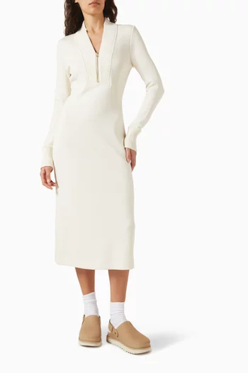 Bree Half-zip Midi Dress in Knit