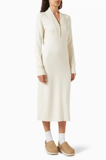 Bree Half-zip Midi Dress in Knit