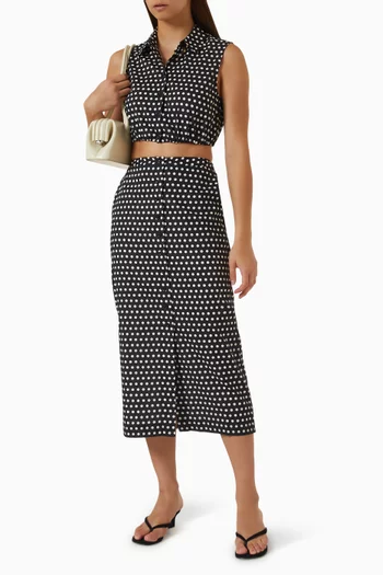 The Polka Dot Cropped Top in Cotton