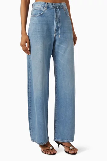 The Off Duty Drawstring Bow Jeans