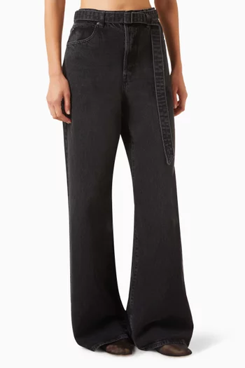The Belted Loose Jeans in Denim
