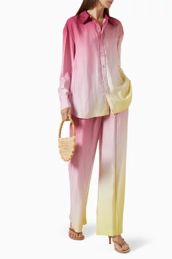 Bennet Wide-leg Pants in Satin