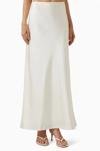 Tula Bias Maxi Skirt in Satin