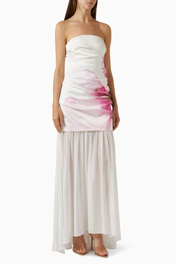 Jamila Floral Gown in Satin