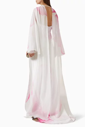 Devlyn Cape-style Gown in Satin