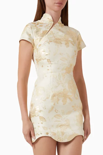 Kiana Mini Dress in Jacquard
