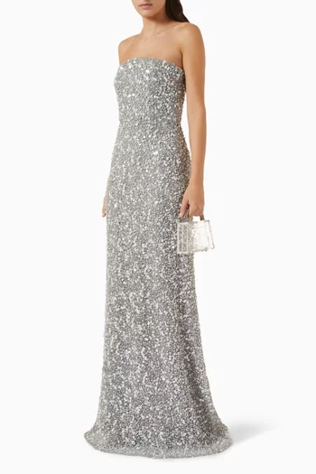 Courtney Bead-embellished Dress in Mesh