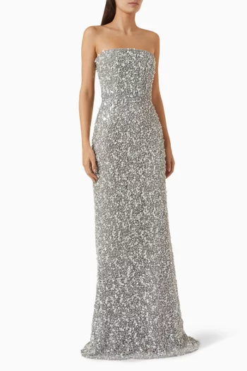 Courtney Bead-embellished Dress in Mesh