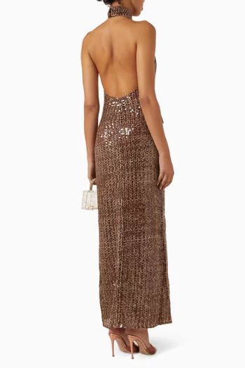 Gracie Sequin-embellished Maxi Dress