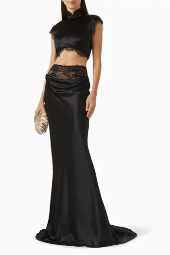 Lila Top in Satin