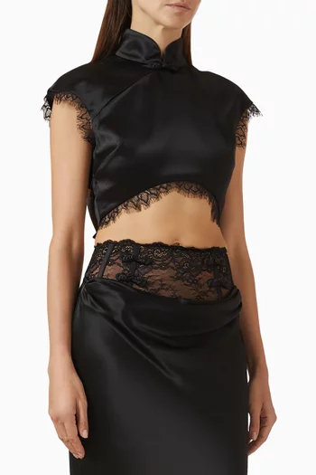 Lila Top in Satin