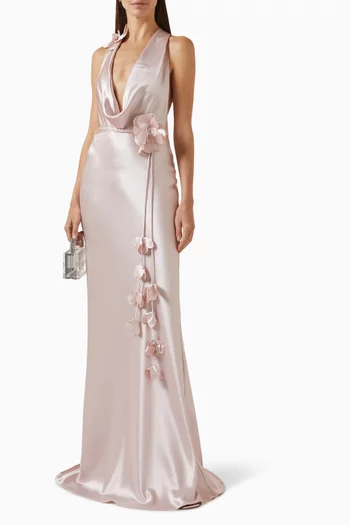 Delphine Gown in Satin