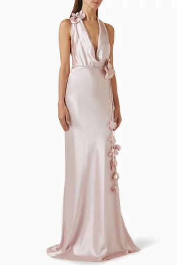 Delphine Gown in Satin