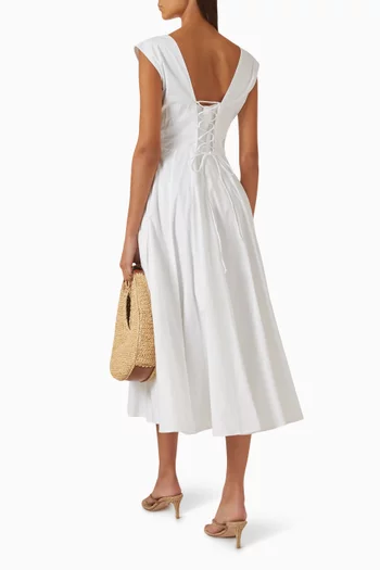 Leila Dress in Cotton Poplin