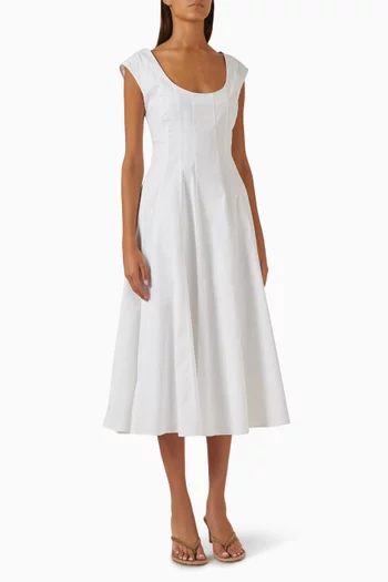 Leila Dress in Cotton Poplin