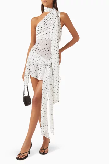 Cyrielle Sash Mini Dress in Chiffon