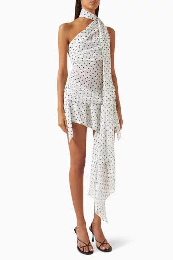 Cyrielle Sash Mini Dress in Chiffon
