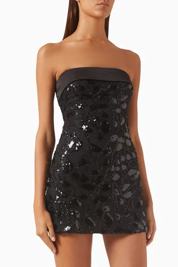 Cannes Sequin-embellished Mini Dress