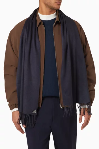 Logo Scarf in Silk & Cashmere